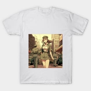 Anime Soldier Lady: Courage & Charm T-Shirt